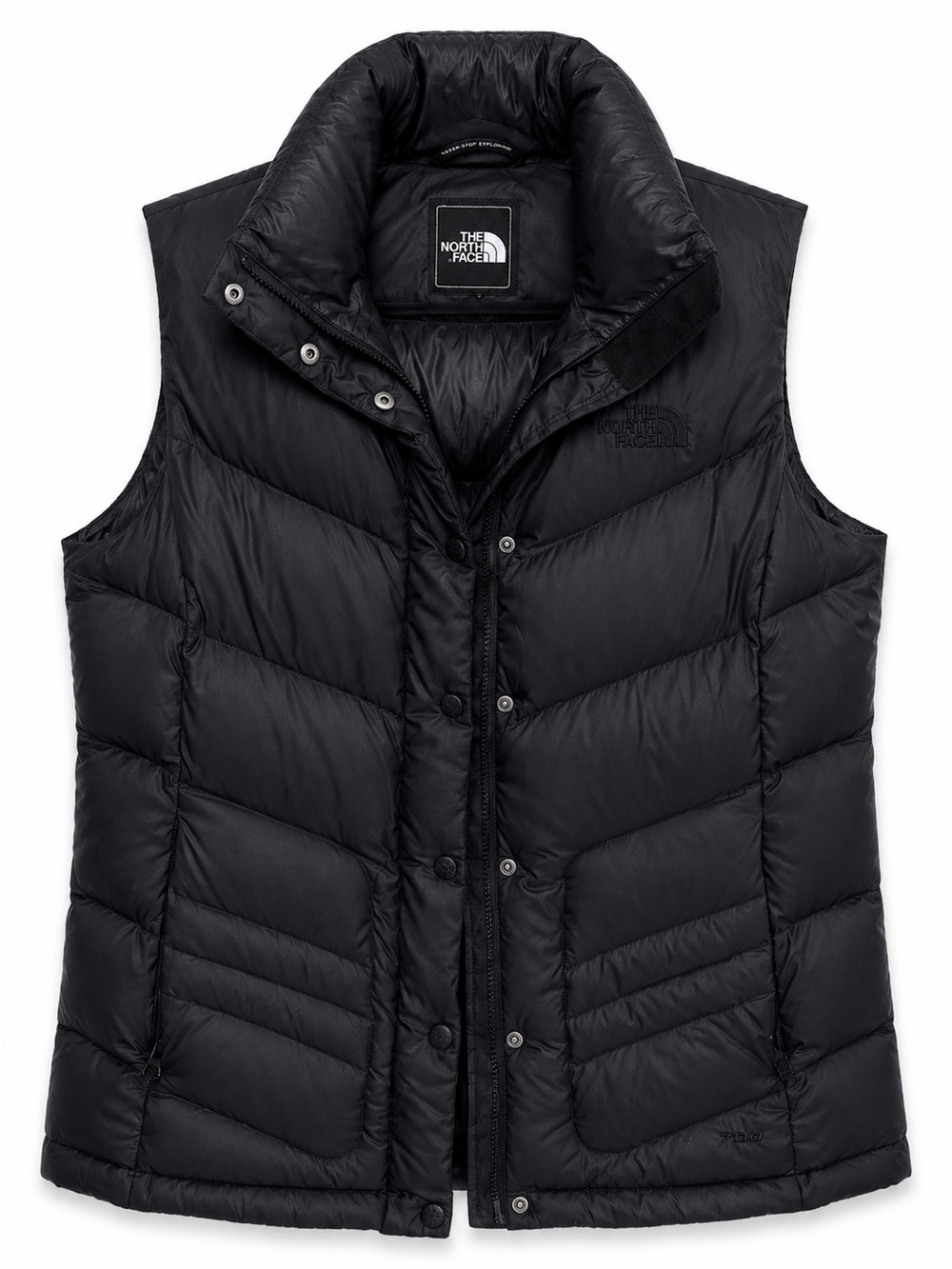 The North Face Nuptse Down Vest Womens Medium Black 700 Fill Puffer A8XM F13